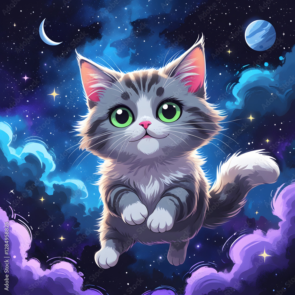 cat and moon cat and moon