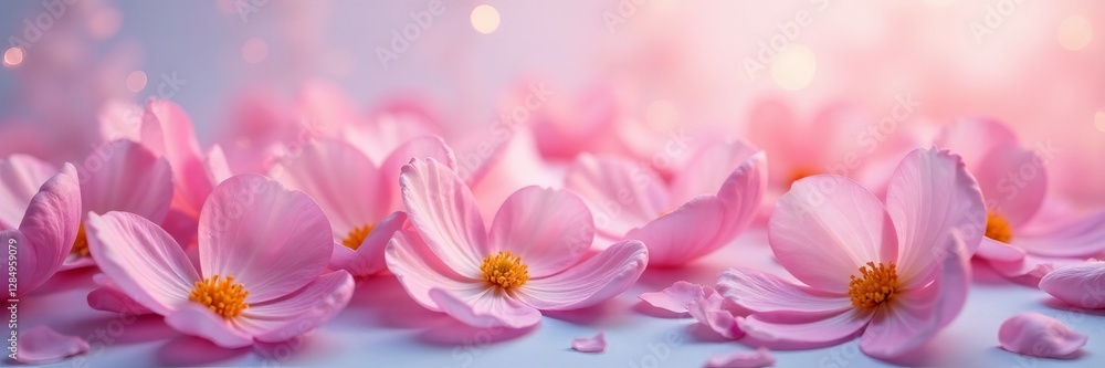 Soft pastel flower petals in a delicate and dreamy composition, dreamy, design Soft pastel flower petals in a delicate and dreamy composition, dreamy, design