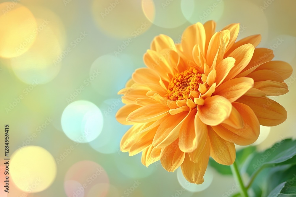 Vibrant orange flower in full bloom captures the essence of spring. Surrounded by soft, colorful bokeh, it radiates freshness and rejuvenation Vibrant orange flower in full bloom captures the essence of spring. Surrounded by soft, colorful bokeh, it radiates freshness and rejuvenation