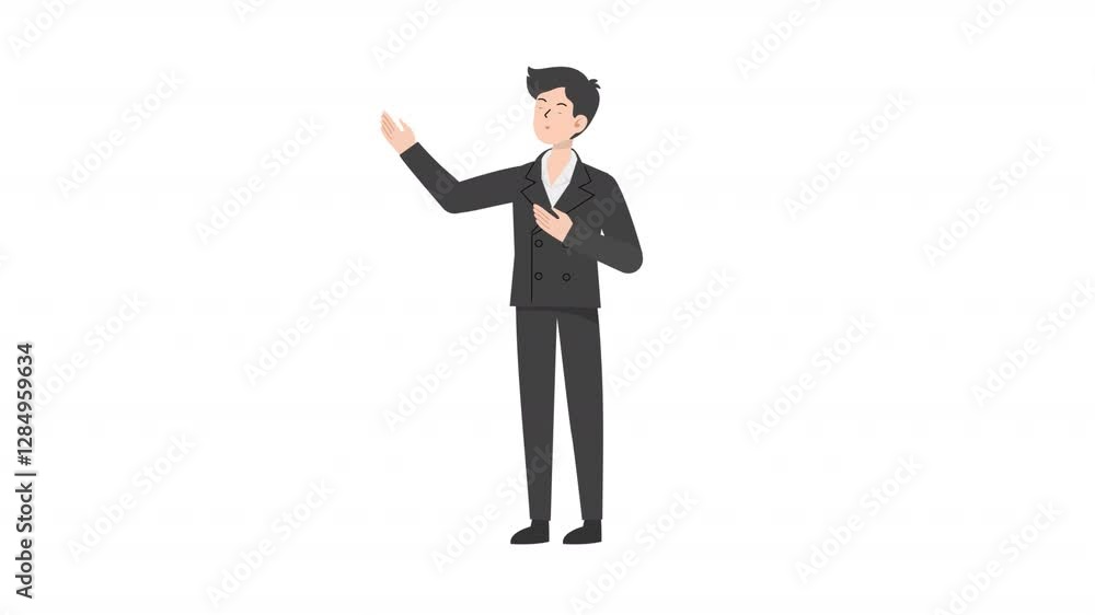 video man is standing and giving a lecture cartoon animation
video man is standing and giving a lecture cartoon animation