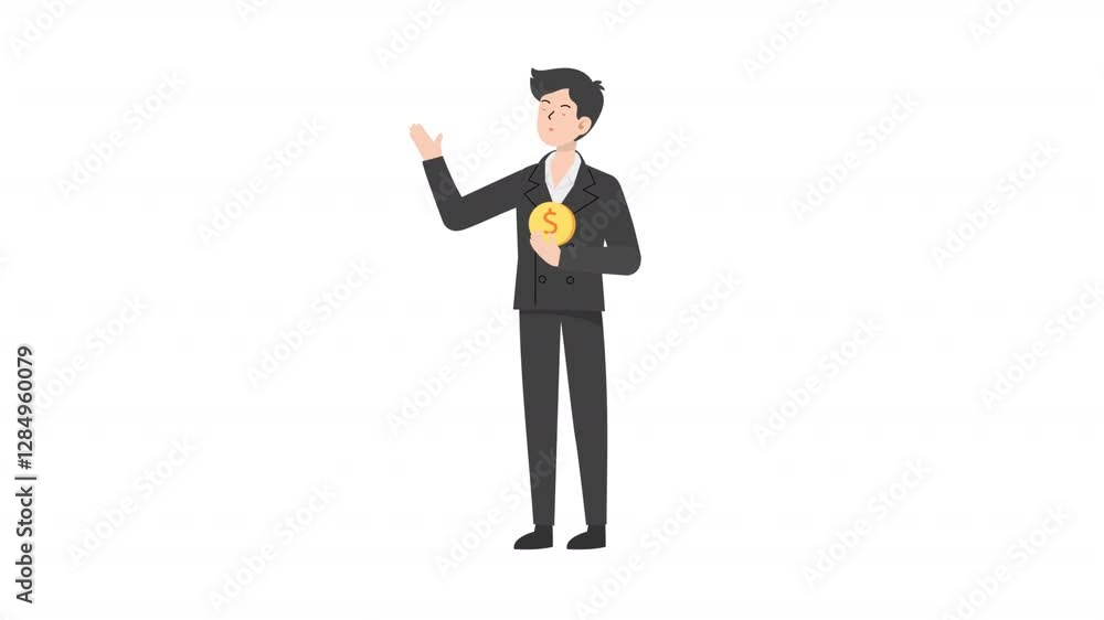 video man holding coin cartoon animation
video man holding coin cartoon animation