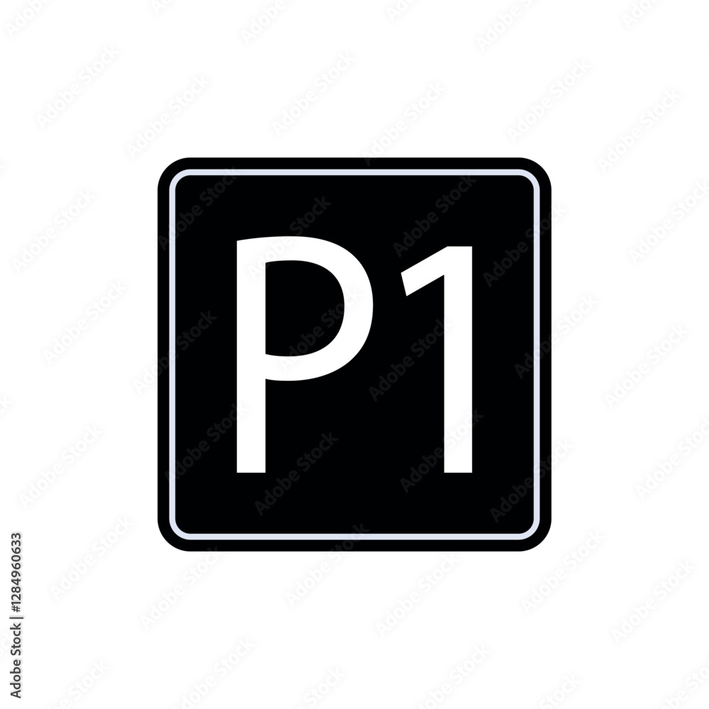 Pole Position Icon. Flag, P1. Marking Symbol. Pole Position Icon. Flag, P1. Marking Symbol.
