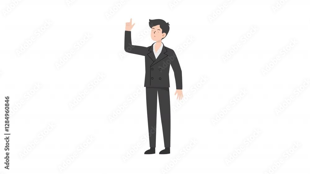 video man is standing and giving a lecture cartoon animation
video man is standing and giving a lecture cartoon animation