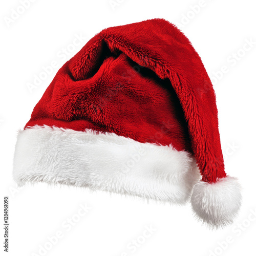 santa hat, real photo, white background