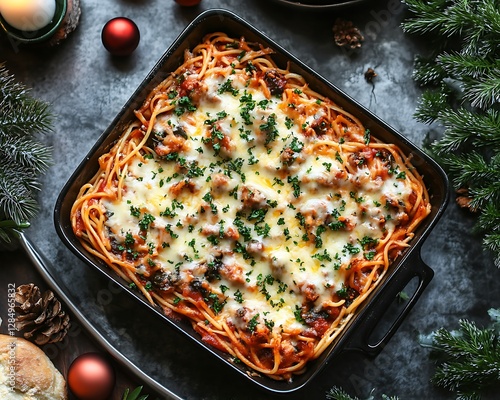 Baked spaghetti, Christmas dinner