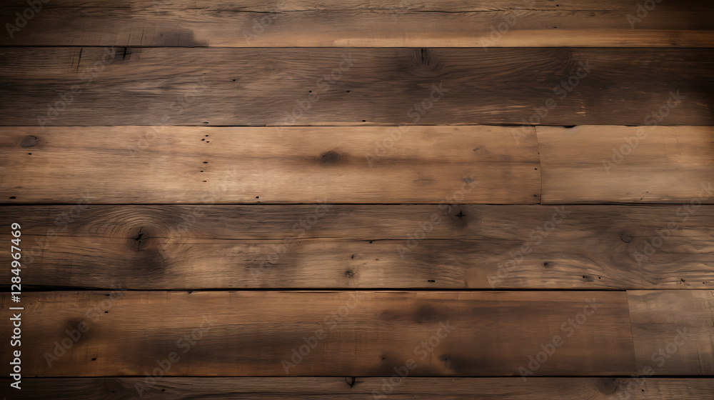 Fototapeta premium A wooden floor with a grainy texture and a burnt look