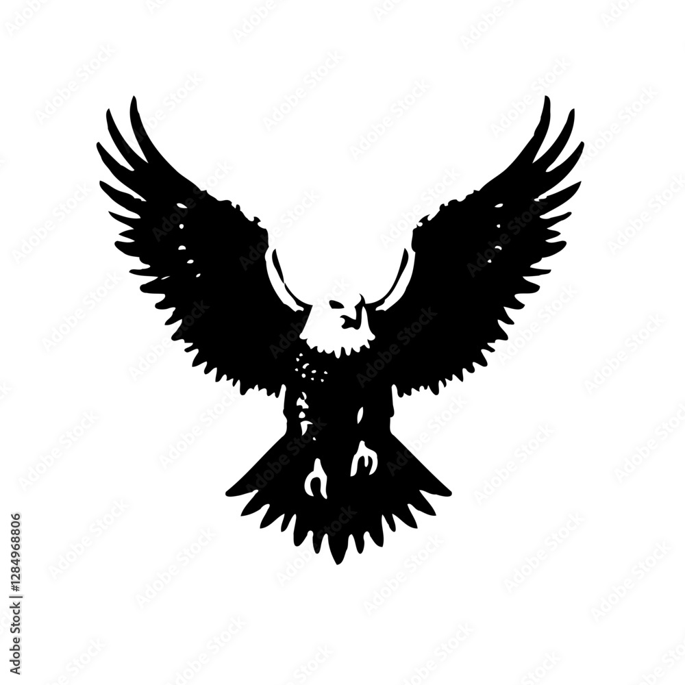 Soaring Eagle Silhouette, Freedom and Power Soaring Eagle Silhouette, Freedom and Power