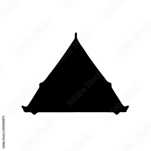 Abstract Geometric Tent Silhouette Illustration