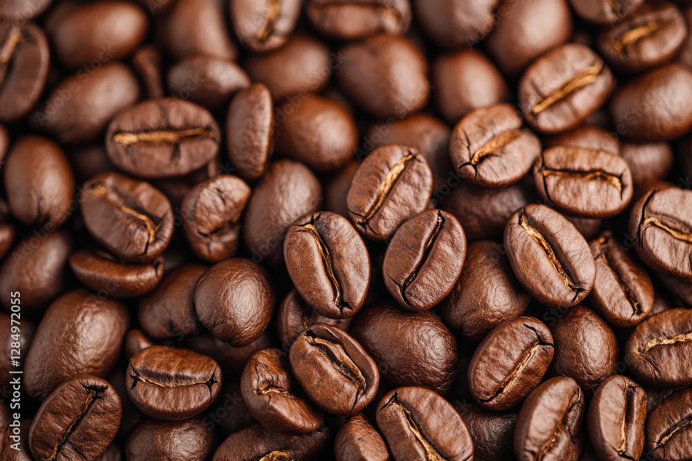 A close up of coffee beans with the beans being of different sizes A close up of coffee beans with the beans being of different sizes