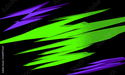 Racing cars decals vibrant abstract design, dynamic colorful graphic vinyl wraps. Stripe sticker for cars, bikes, skateboard