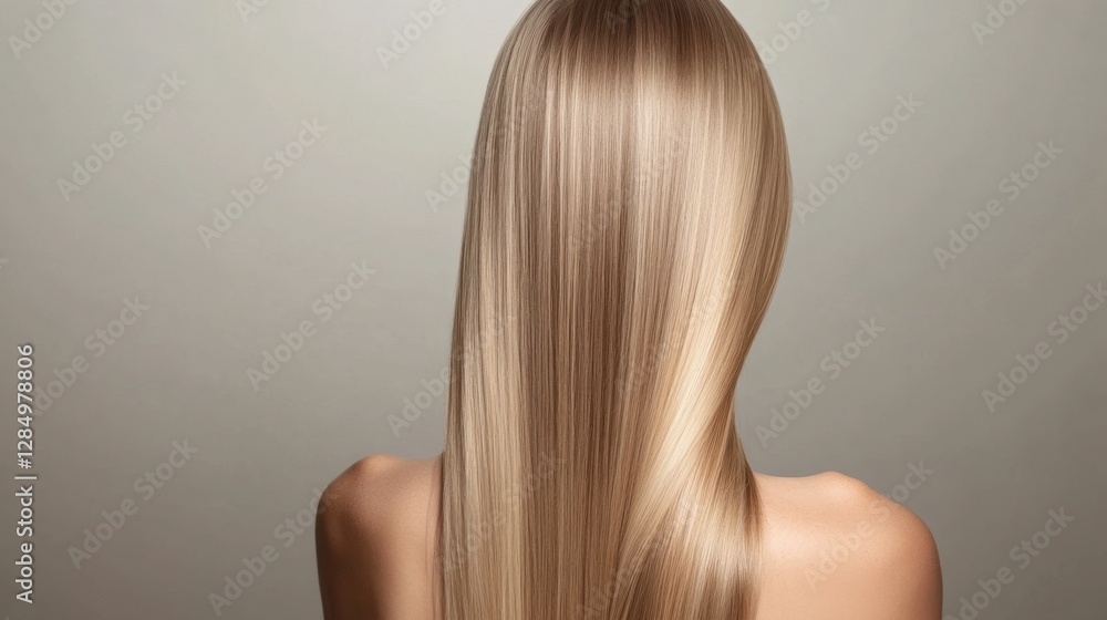 Smooth and Shiny Long Blonde Hair with Elegant Texture and Tone Smooth and Shiny Long Blonde Hair with Elegant Texture and Tone