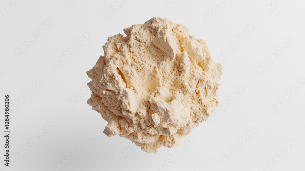 Dry white clay pile isolated on transparent background
Dry white clay pile isolated on transparent background