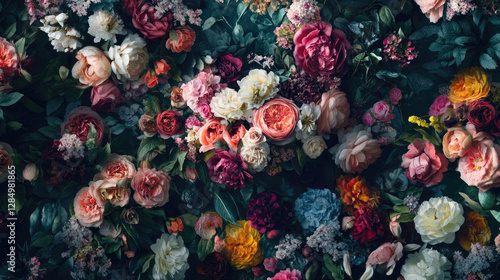 Wallpaper Mural A vibrant floral arrangement featuring various colorful flowers and lush greenery. Torontodigital.ca