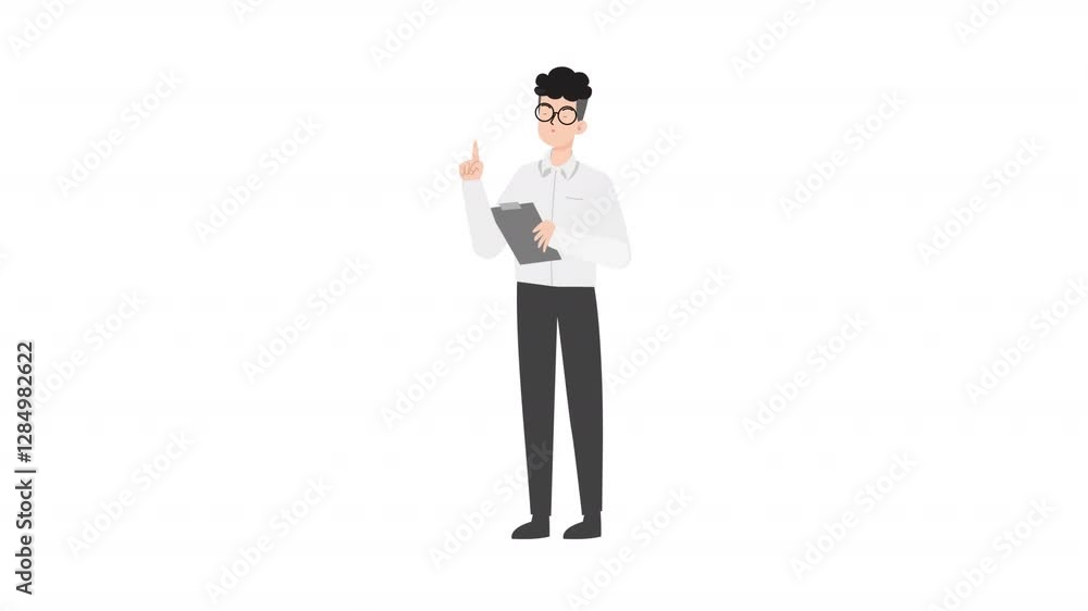 video man is standing and giving a lecture cartoon animation
video man is standing and giving a lecture cartoon animation