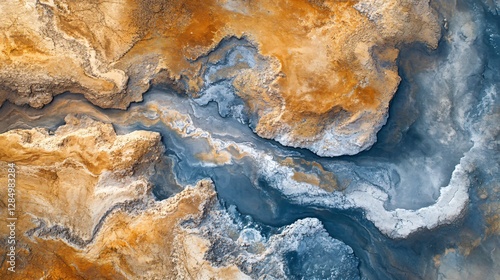 Wallpaper Mural Aerial Drone View of Abstract Desert Landscape Torontodigital.ca