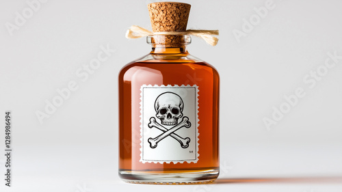 Poison bottle isolated on white background
