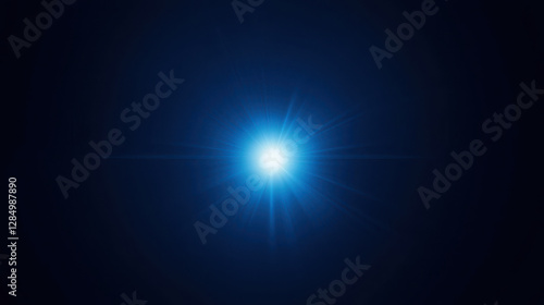 Wallpaper Mural Bright blue light radiating in dark background, creating glowing effect Torontodigital.ca