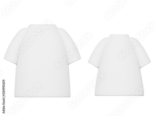 3Dレンダリングの白いTシャツ