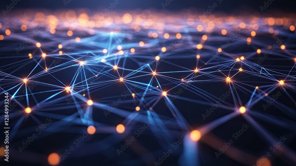 High-tech minimalistic digital network with interconnected glowing lines. High-tech minimalistic digital network with interconnected glowing lines.