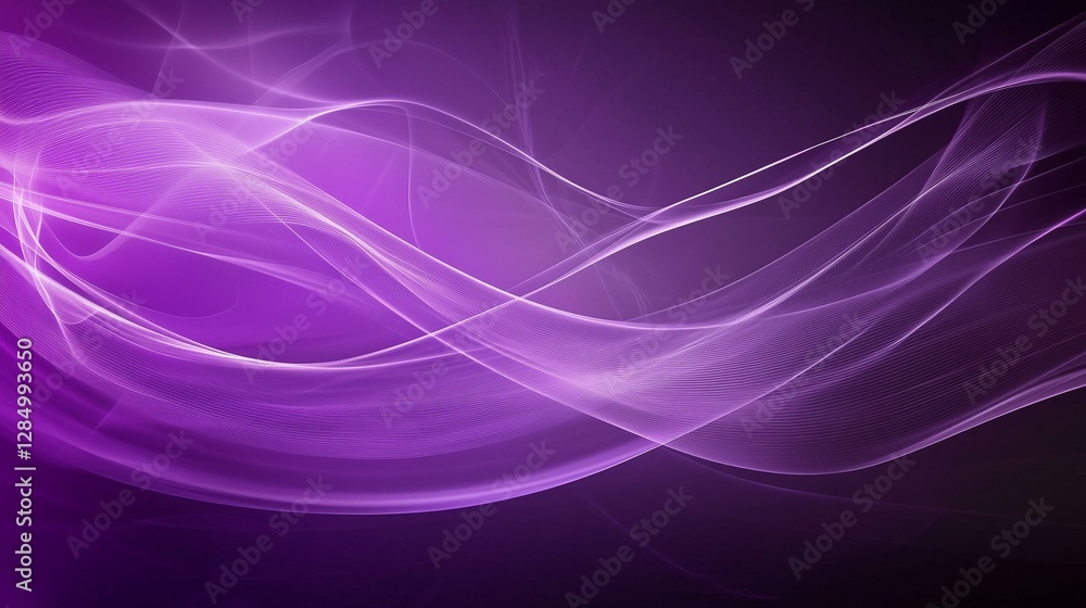 Elegant Purple Waves Flowing in Abstract Art Elegant Purple Waves Flowing in Abstract Art