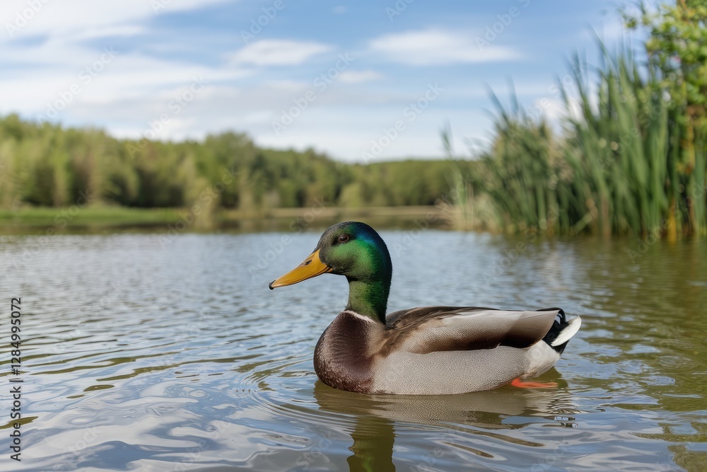 Serene Waterscape, Warm Light, Natural Setting, Wildlife Photography, Calm Pond, Relaxing Outdoors Serene Waterscape, Warm Light, Natural Setting, Wildlife Photography, Calm Pond, Relaxing Outdoors
