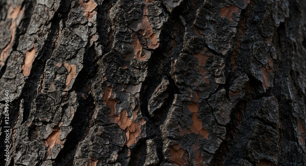 Intricate Tree Bark Texture Close-Up From Below Intricate Tree Bark Texture Close-Up From Below