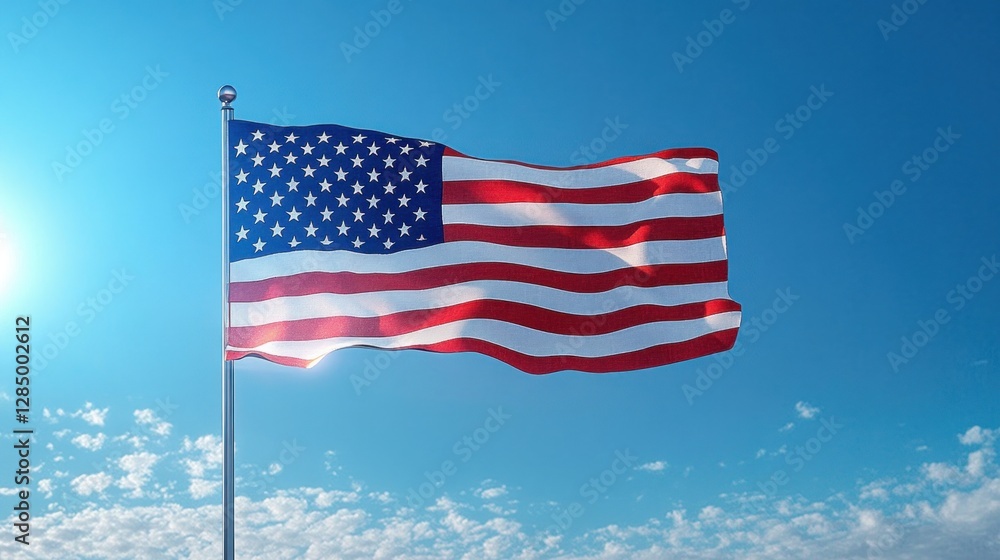 Fototapeta premium Upside Down American Flag Symbolizing Stolen Elections and Political Discontent in America