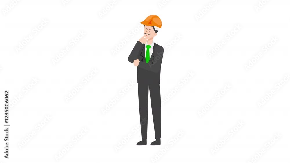video engineer or architecture standing thinking something cartoon animation
video engineer or architecture standing thinking something cartoon animation