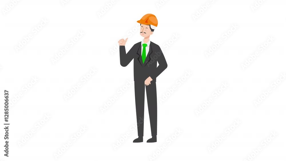 video engineer or architecture standing with thumbs up cartoon animation
video engineer or architecture standing with thumbs up cartoon animation