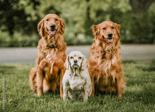 Sticker group of dogs