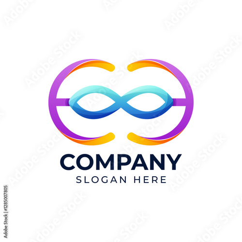 Eye logo with gradient color