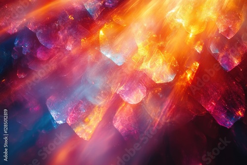 Wallpaper Mural Colorful Light Refractions and Leaks on Dark Background with Abstract Rainbow Effects Torontodigital.ca