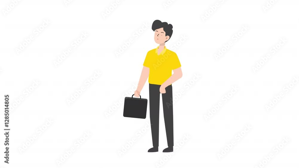 video man standing holding briefcase cartoon animation
video man standing holding briefcase cartoon animation