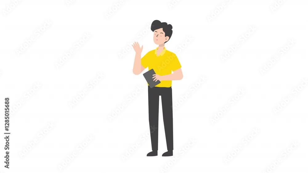 video man standing holding a checklist cartoon animation
video man standing holding a checklist cartoon animation