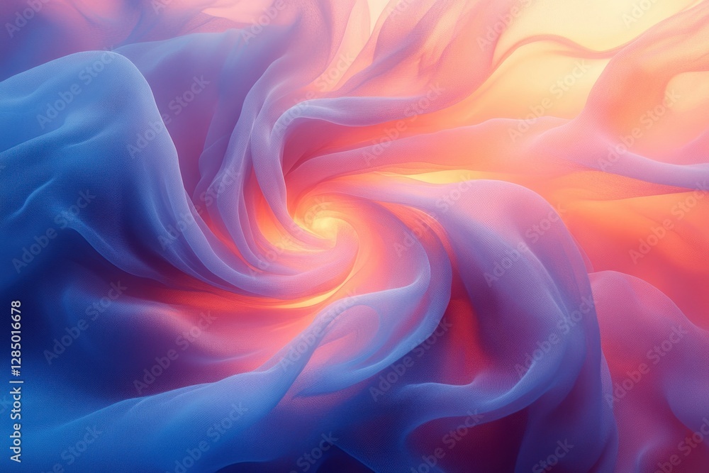 Obraz premium Abstract Gradient Circle in Blue and Pink Hues Soft Lighting Fluffy Texture Poster Background