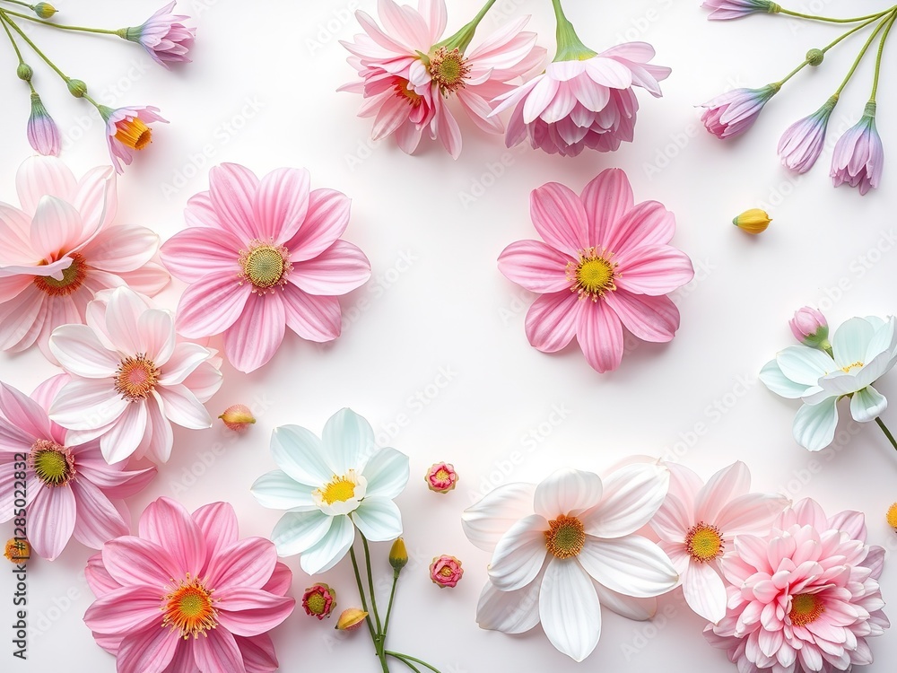 Ethereal Florals: Pastel Dreams on Canvas Ethereal Florals: Pastel Dreams on Canvas