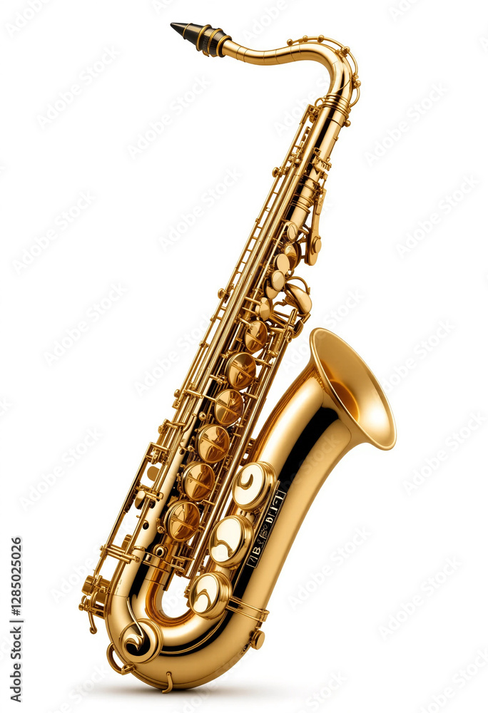 Fototapeta premium Golden Jazz: The Soulful Elegance of the Saxophone