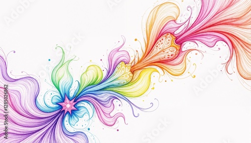  Abstract Art with Rainbow Colors and Paint Splatters
