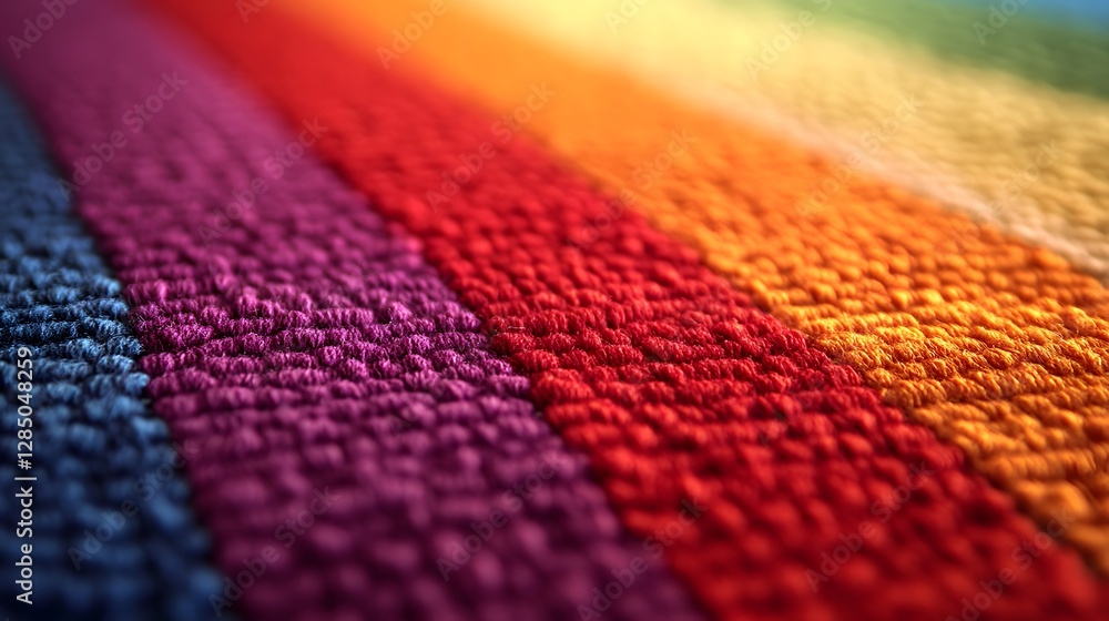 Close-up view of a rainbow colored fabric showcasing texture and detail. Macro photography captures vibrant hues and intricate weave. Macro Rainbow Colored Fabric Texture Close-up view of a rainbow colored fabric showcasing texture and detail. Macro photography captures vibrant hues and intricate weave. Macro Rainbow Colored Fabric Texture