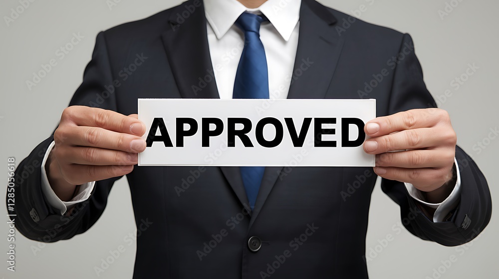 Businessman Approved Loan Application Success Finance Deal Businessman Approved Loan Application Success Finance Deal