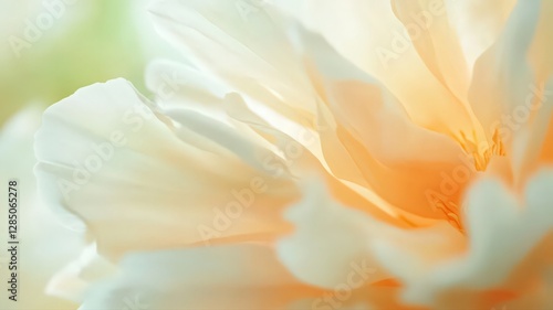 Delicate Peach and White Flower Petals Close-Up