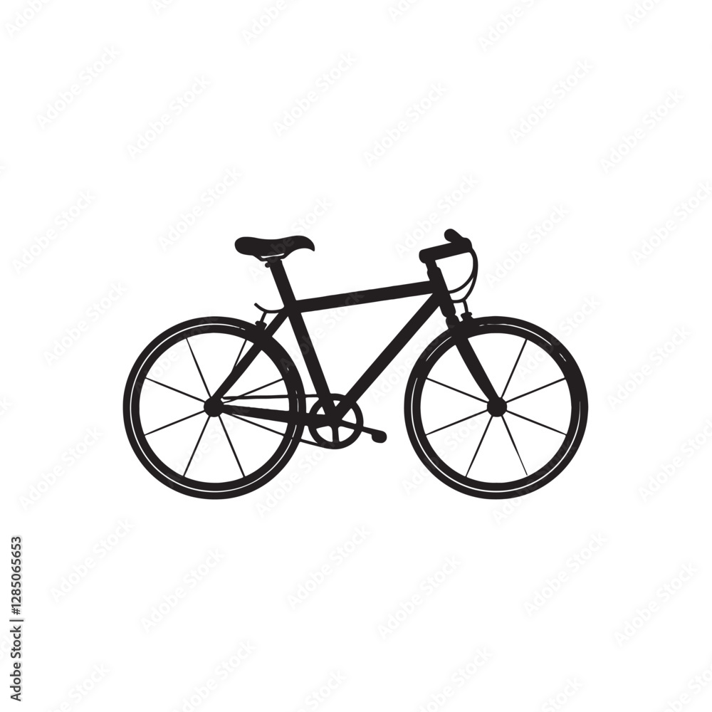 Fototapeta premium High-Speed Racing Bike Silhouette for Sports Ads