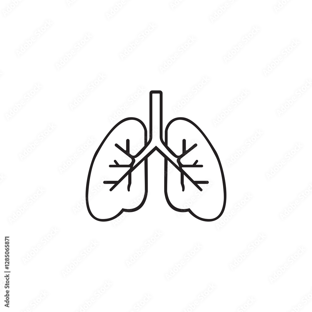 Lungs vector design template Lungs vector design template