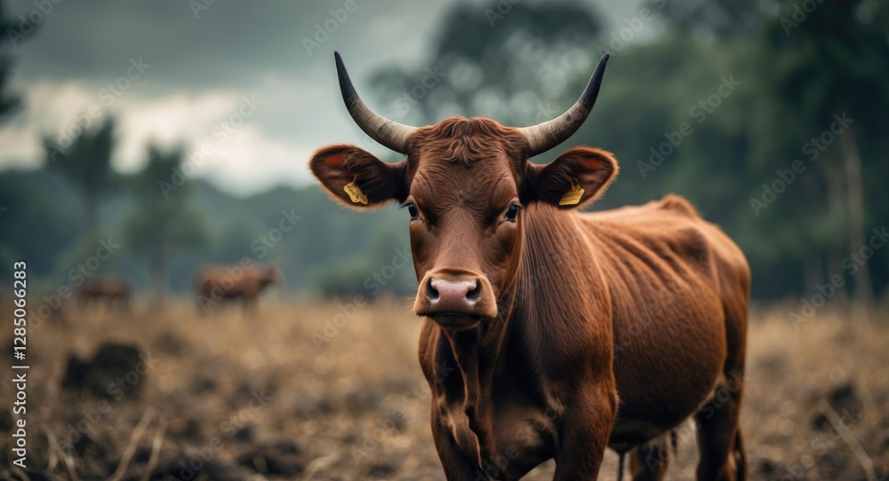 Image of a petite brown cow from Thailand. Image of a petite brown cow from Thailand.