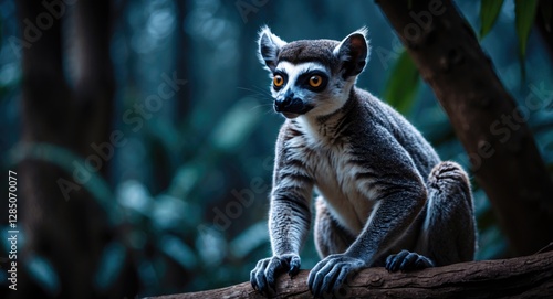 Lemur with Ringed Tail at Chiang Mai Night Safari in Thailand