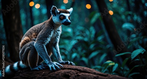 Lemur with Ringed Tail at Chiang Mai Night Safari in Thailand