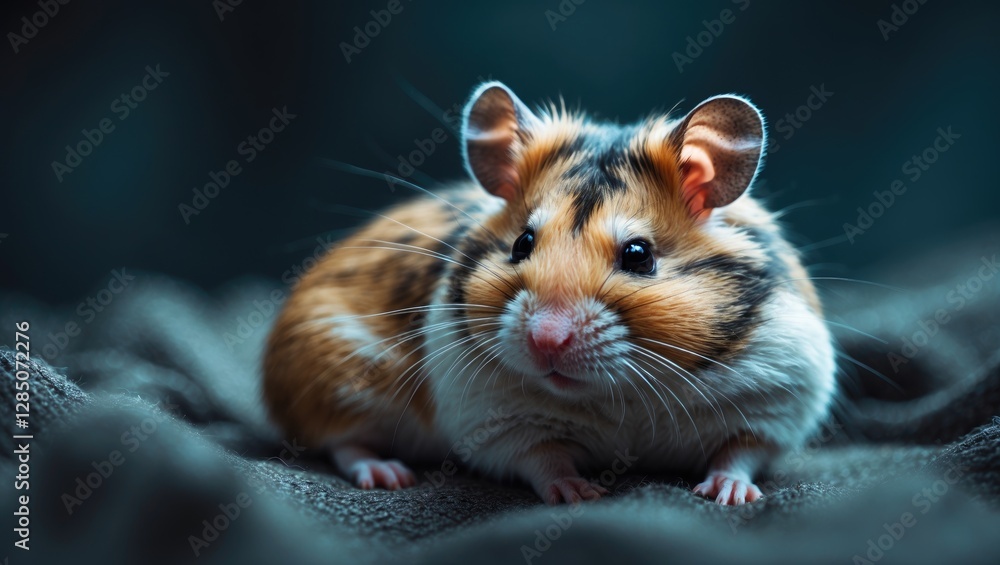 Naklejka premium adorable resting hamster