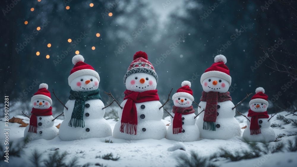 Happy Holidays from a group of snowmen. Happy Holidays from a group of snowmen.