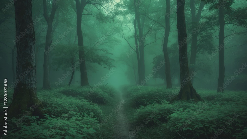 Fototapeta premium Therapeutic hues: the restorative essence of green