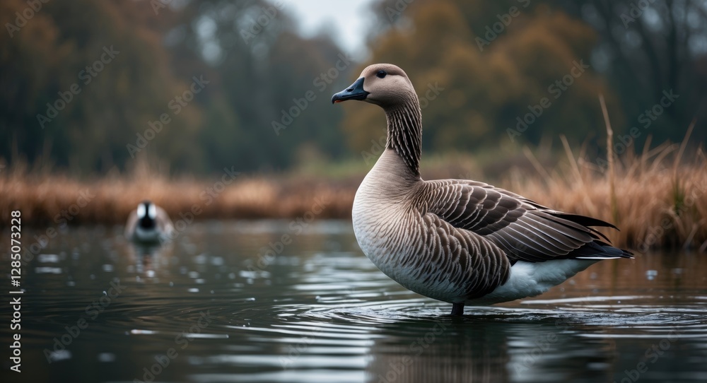 Greylag goose in Bedfont Lakes Country Park - London, England Greylag goose in Bedfont Lakes Country Park - London, England